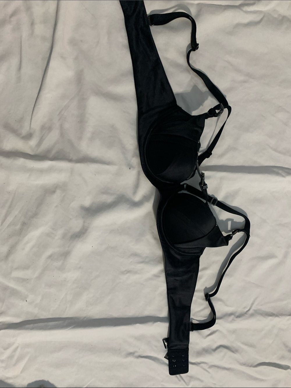 Black Underwire Bra with Adjustable Straps bdsm - Picture 5 of 6